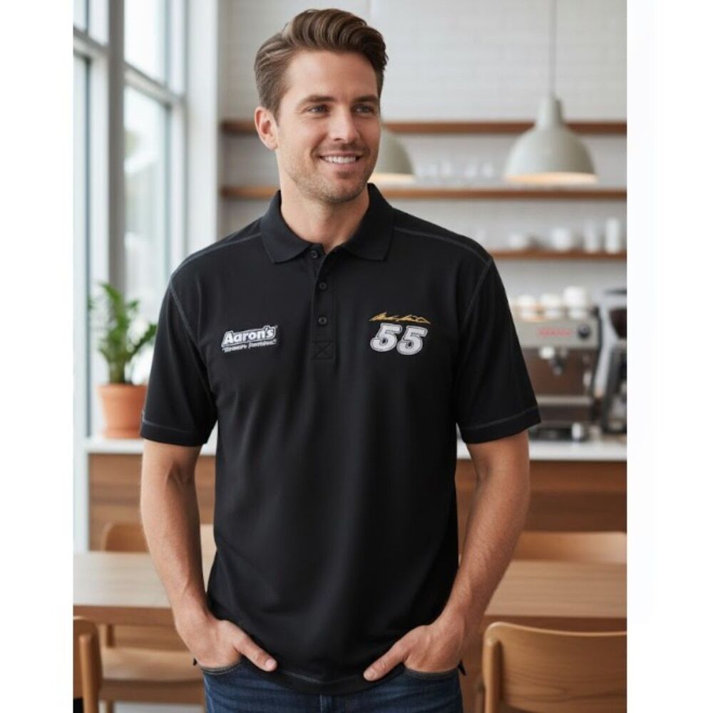 Nascar Michael Waltrip Polo Shirt Racing Large #55 Chase Embroidered Mens L